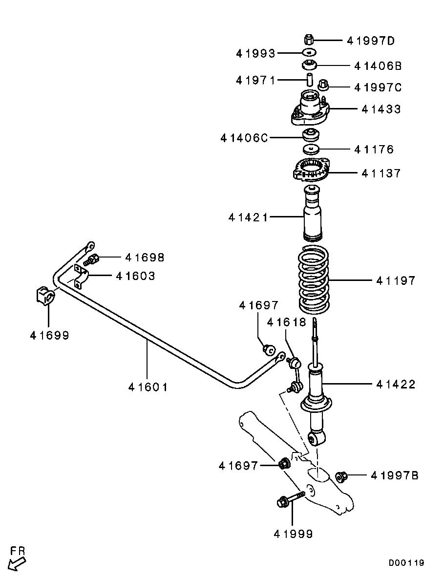 Chrysler MN101395 - BUSHING,RR SUSP STABILIZER inparts.fi