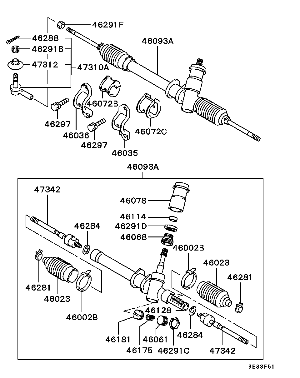 Chrysler MR130807 - Raidetangon pää, suora inparts.fi