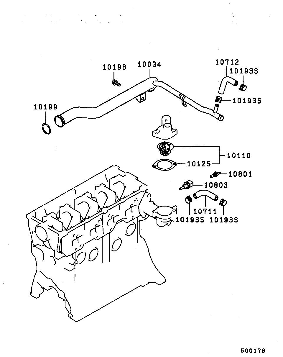 Mitsubishi MD972903 - Termostaatti, jäähdytysneste inparts.fi