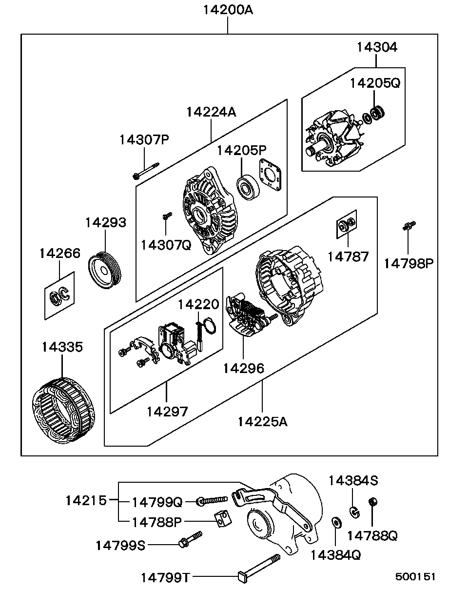 Mitsubishi MD 309333 - Laturi inparts.fi