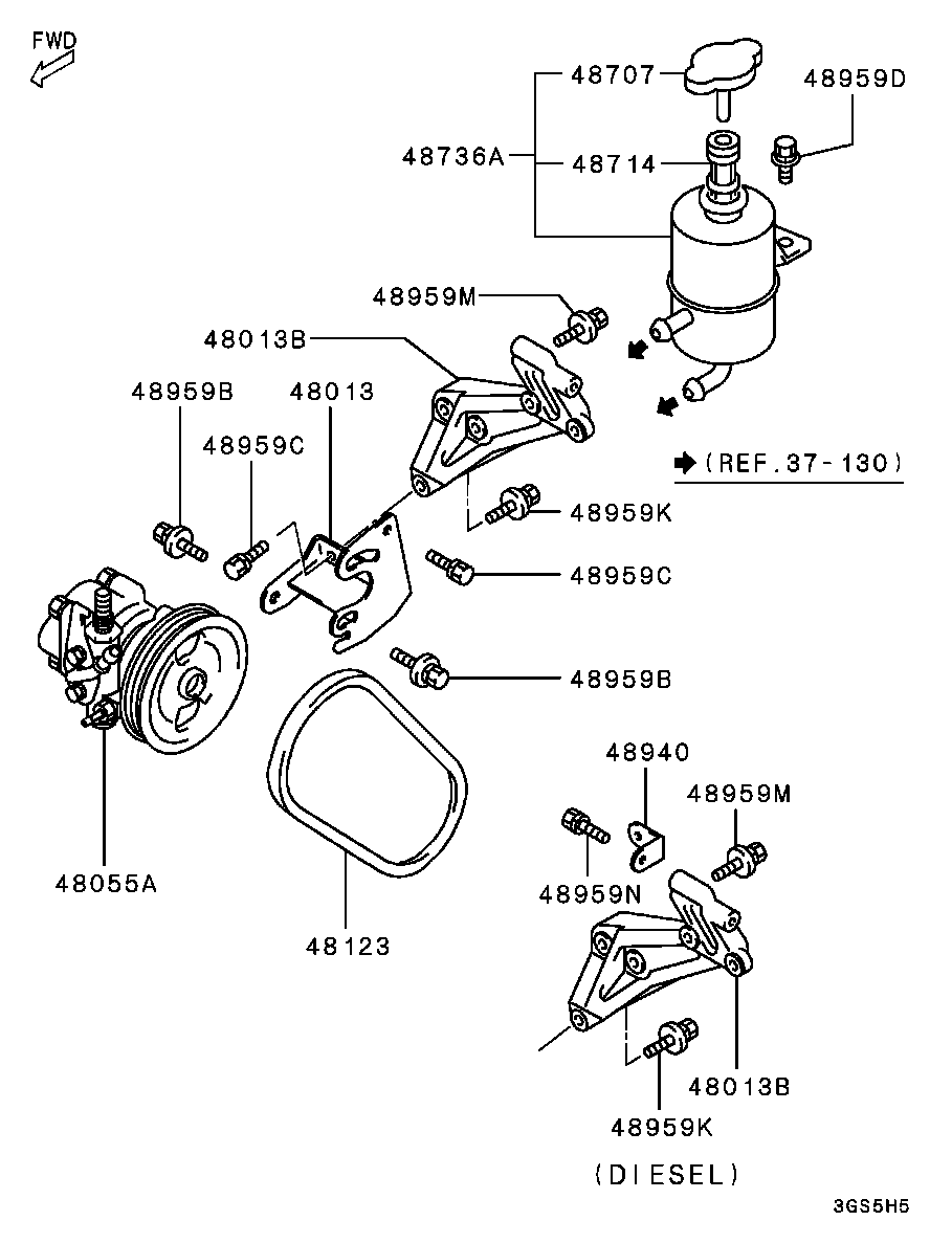 Mitsubishi MD186111 - Moniurahihna inparts.fi