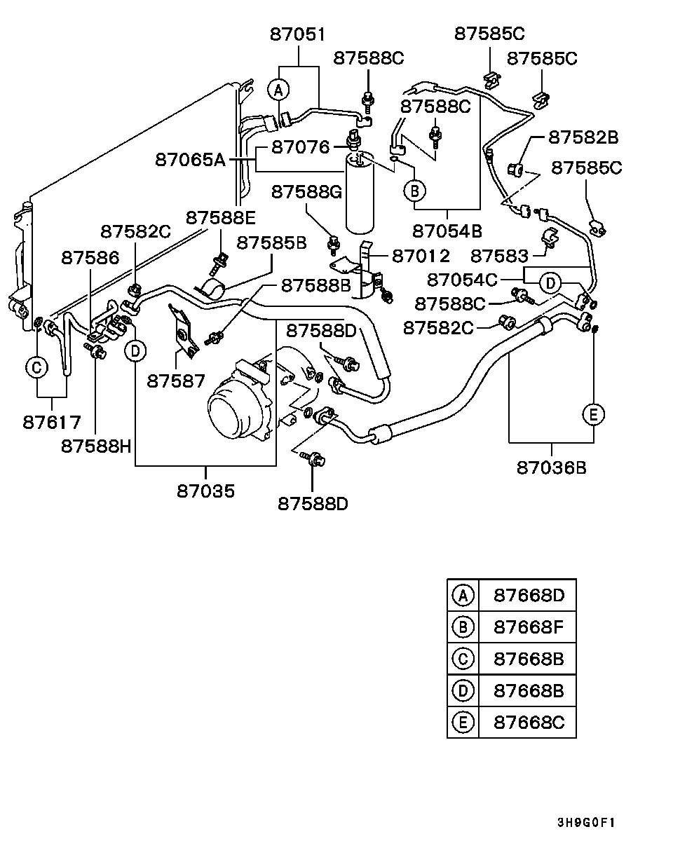 Mitsubishi MB947538 - Kuivain, ilmastointilaite inparts.fi