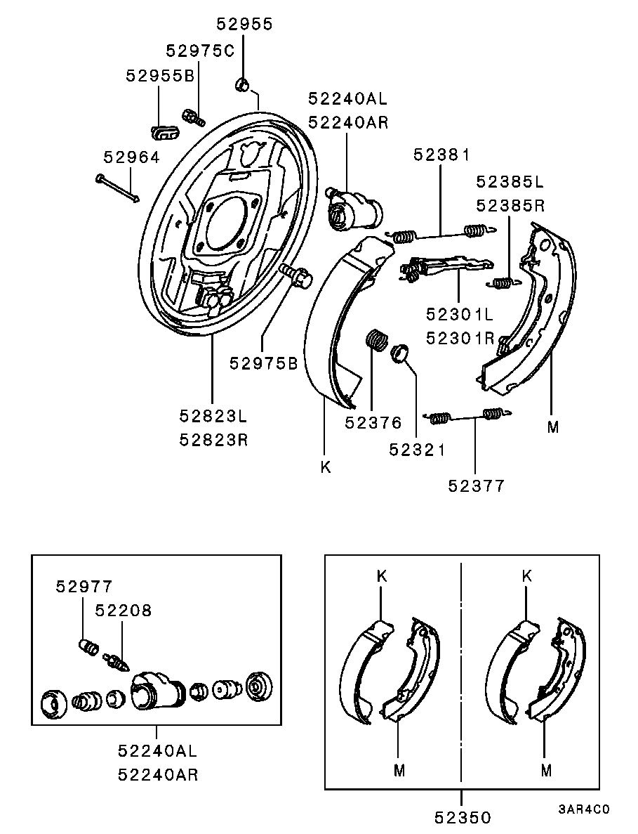 Mitsubishi MR465094 - Jarrukenkäsarja inparts.fi