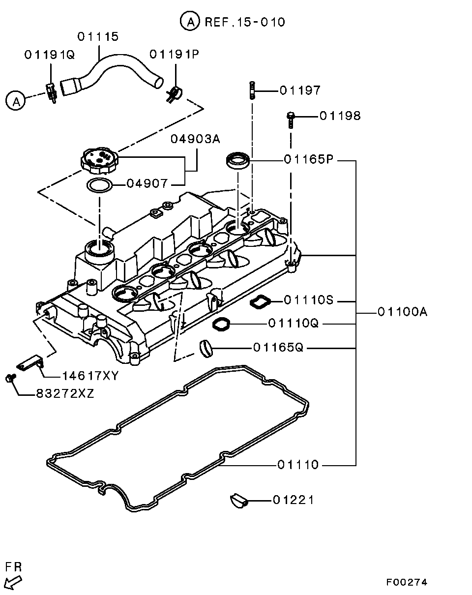 Mitsubishi 1052A099 - Tiivistesarja, sylinterikansi inparts.fi