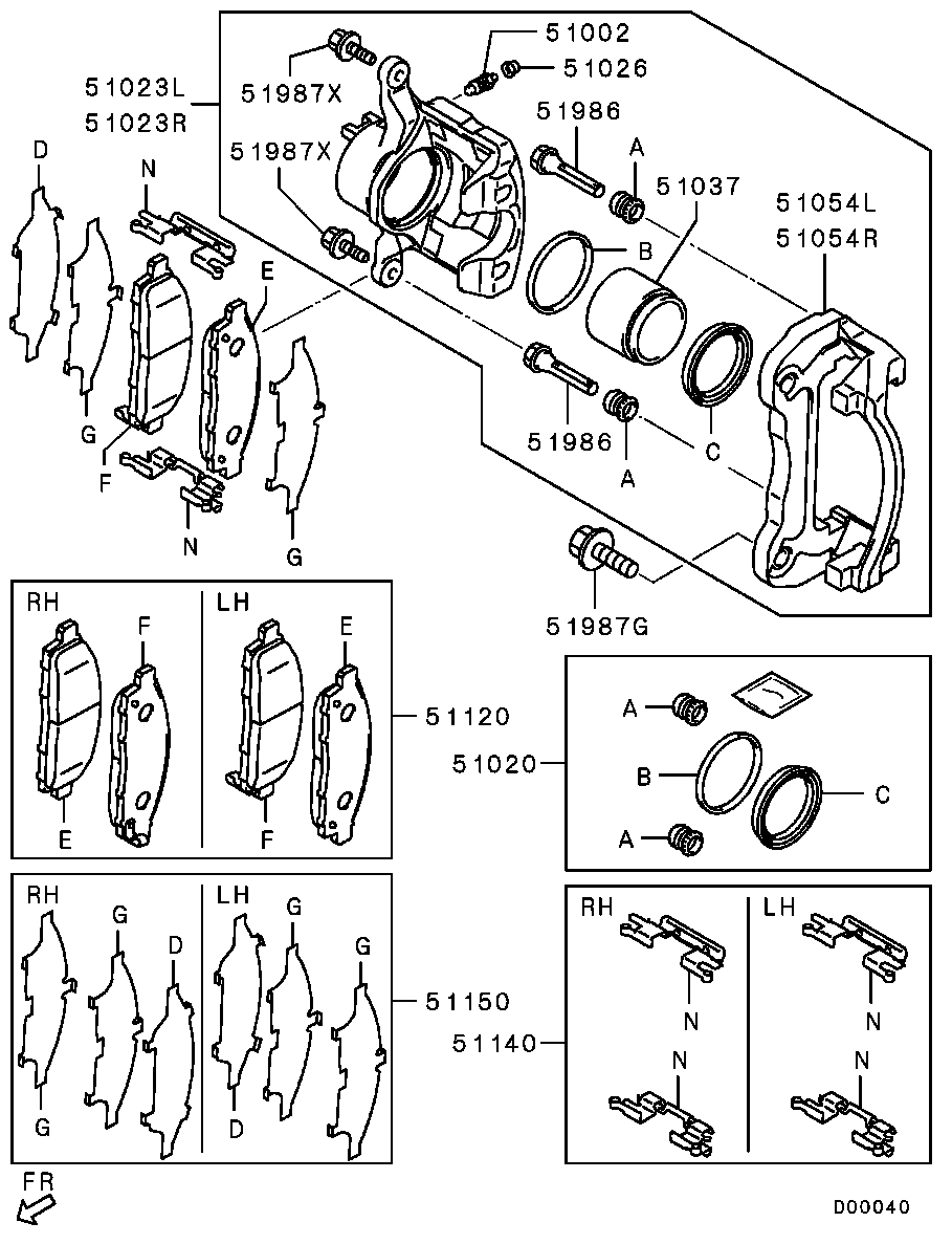 Mitsubishi 4605A198 - Jarrupala, levyjarru inparts.fi