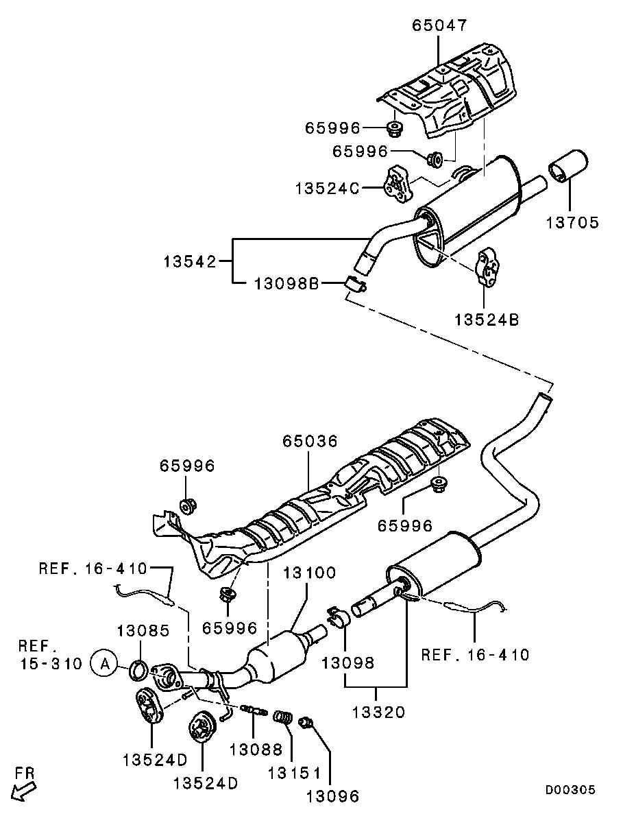 Mitsubishi MR993205 - Putkenliitin, pakoputkisto inparts.fi