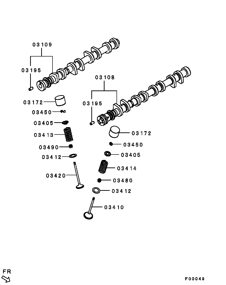 Mitsubishi MR984262 - Tiiviste, venttiilivarsi inparts.fi