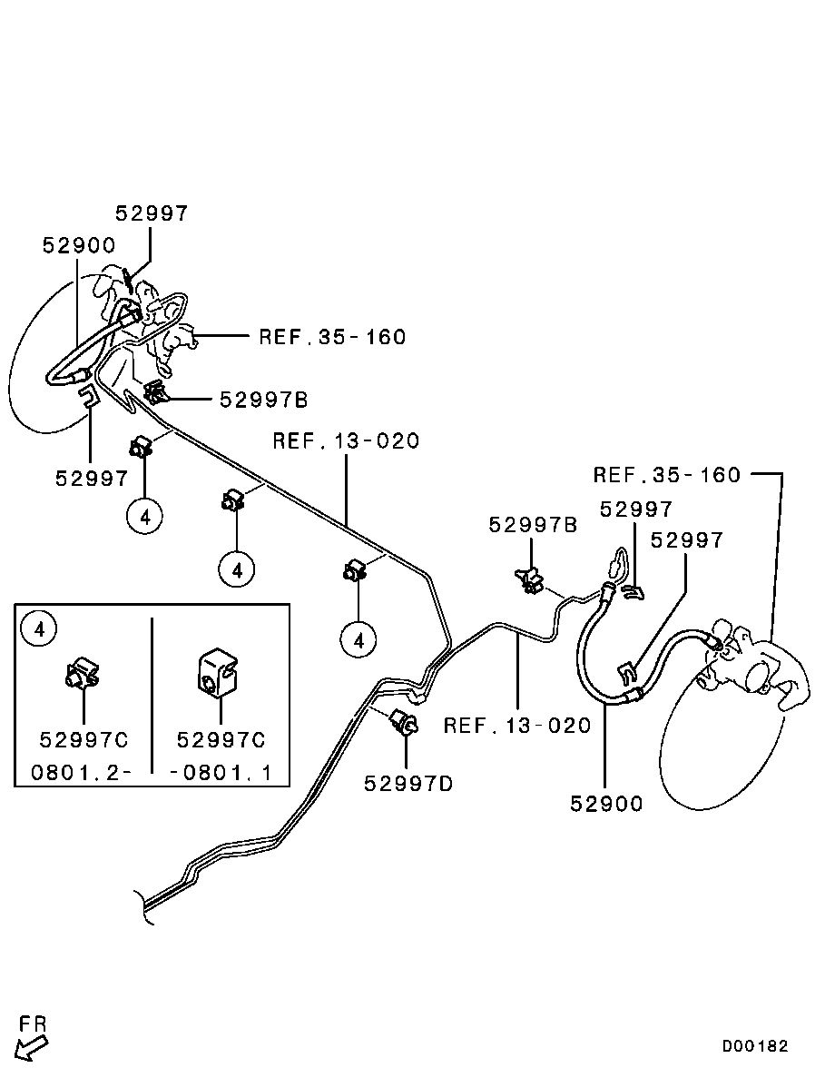 Mitsubishi MR955329 - Jarruletku inparts.fi