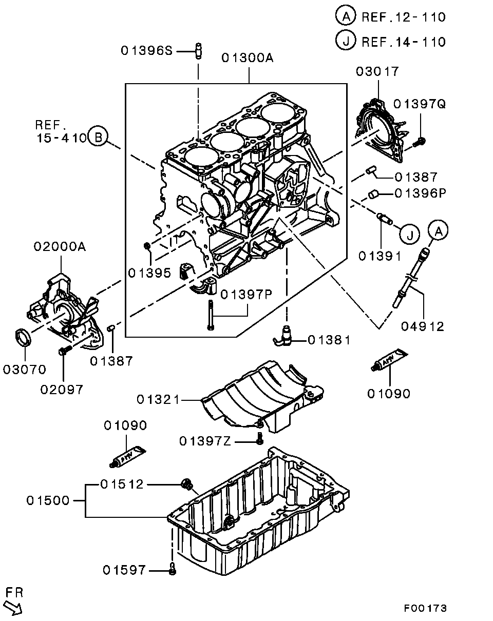 Mitsubishi MN980017 - Kierretulppa, öljypohja inparts.fi