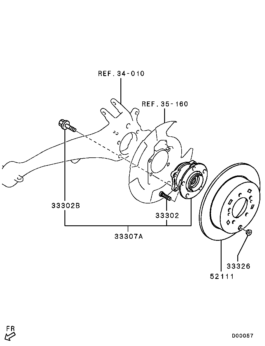 Mitsubishi 3785A019 - Pyöränlaakerisarja inparts.fi