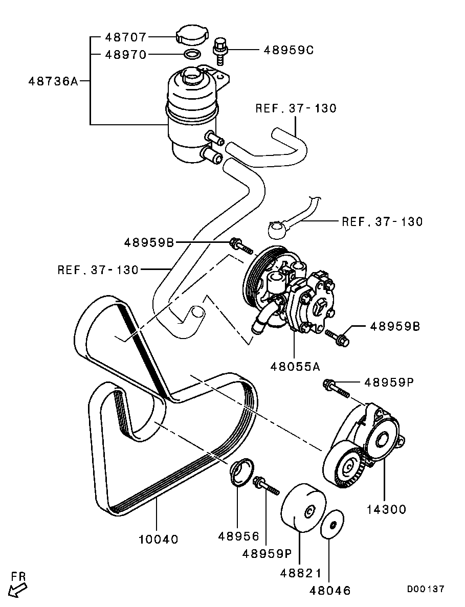 Mitsubishi 1341A008 - Ohjainrulla, moniurahihna inparts.fi