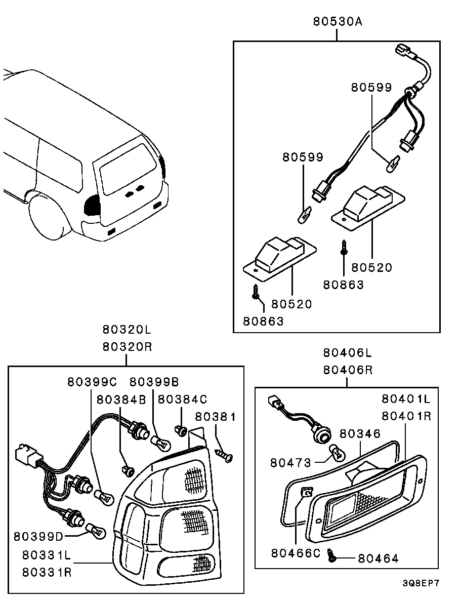 Mitsubishi MS 820046 - Polttimo, mittariston valo inparts.fi