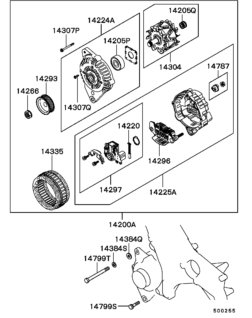 Mitsubishi MD350608 - Laturi inparts.fi