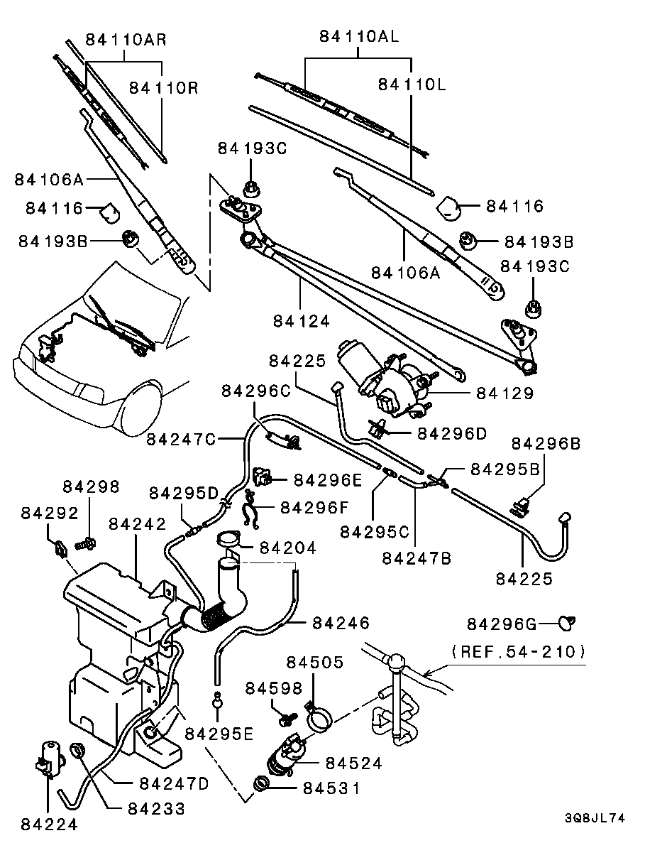 Mitsubishi MR300877 - Pyyhkijänsulka inparts.fi