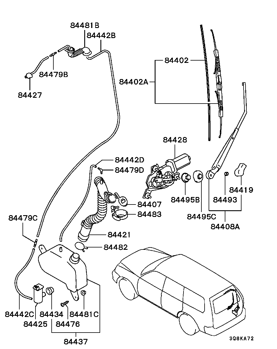 Mitsubishi MB358361 - Pesunestepumppu, lasinpesu inparts.fi