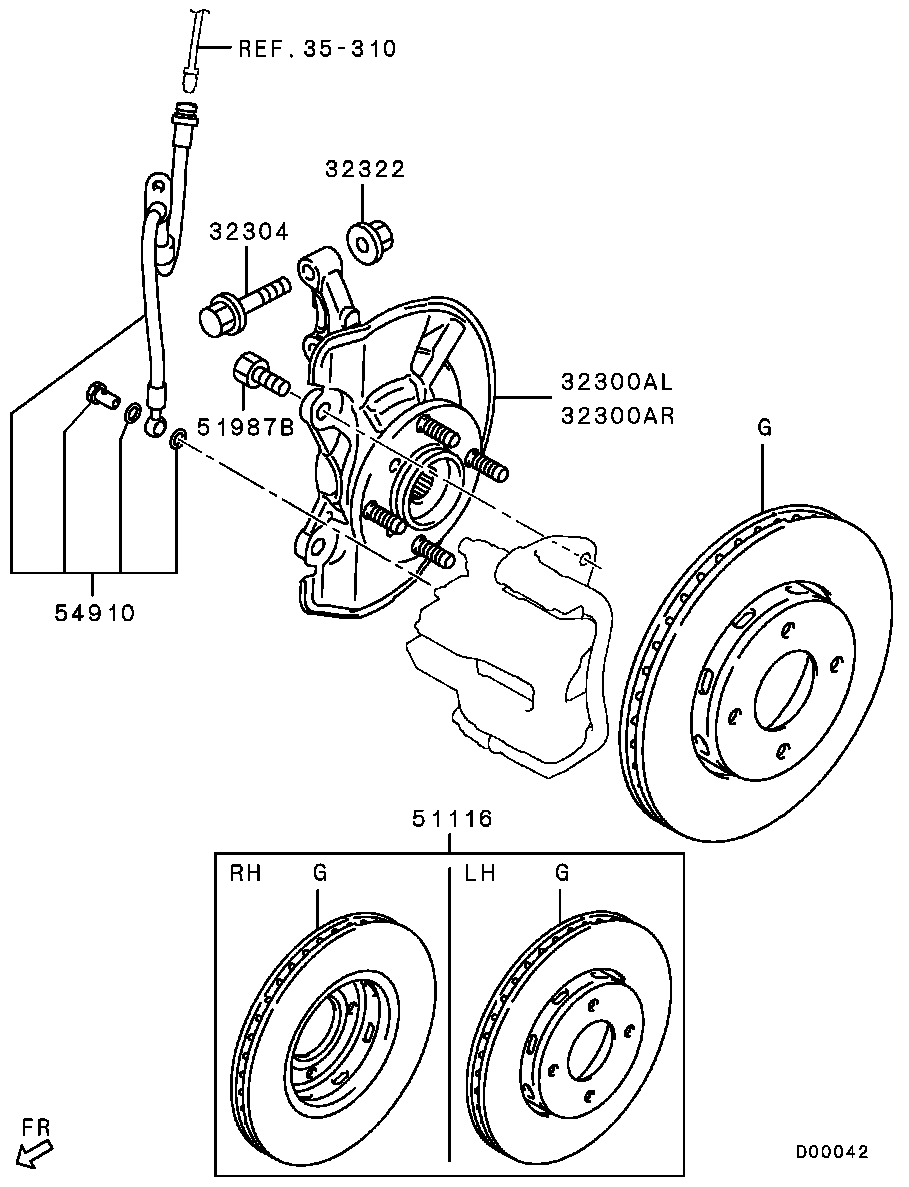 Mitsubishi MN102081 - Pyöränlaakerisarja inparts.fi