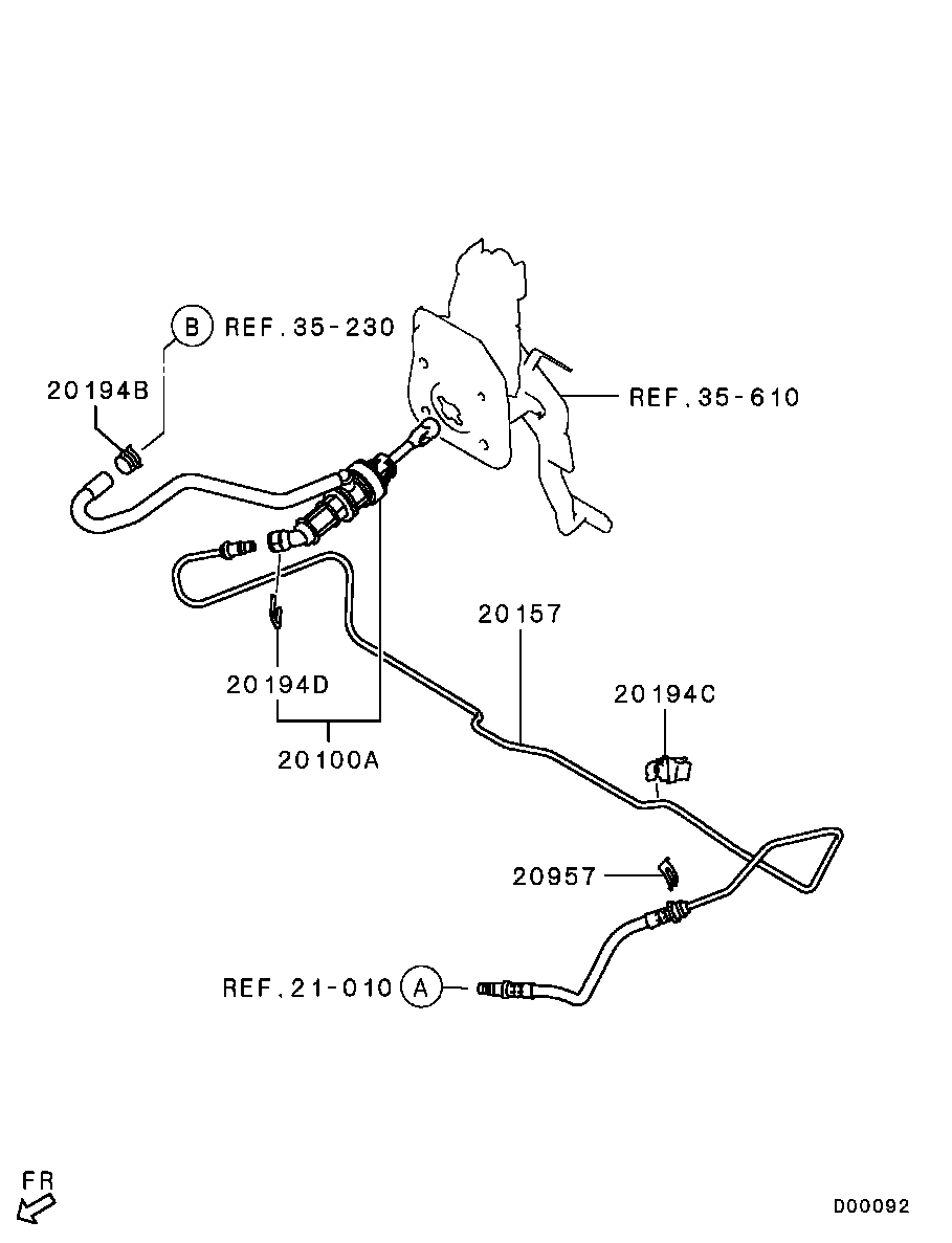 Mitsubishi 2345A028 - Pääsylinteri, kytkin inparts.fi