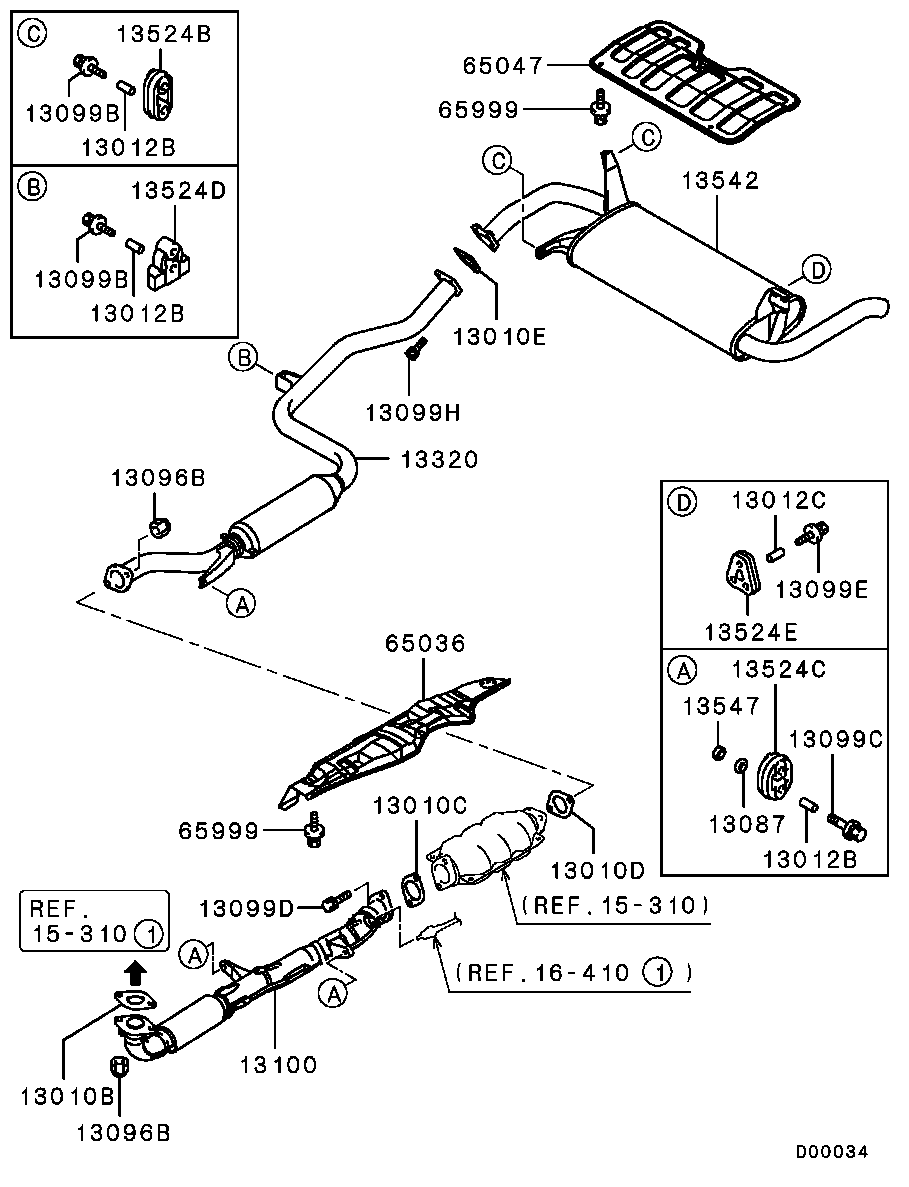 Mitsubishi MR224264 - Tiiviste, pakoputki inparts.fi