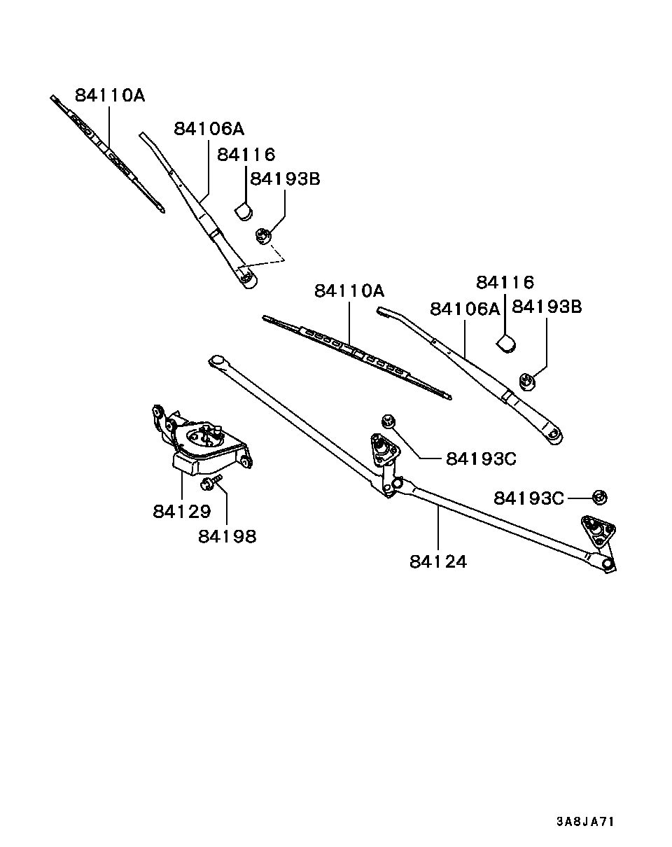 Mitsubishi MR 915125 - Pyyhkijänsulka inparts.fi