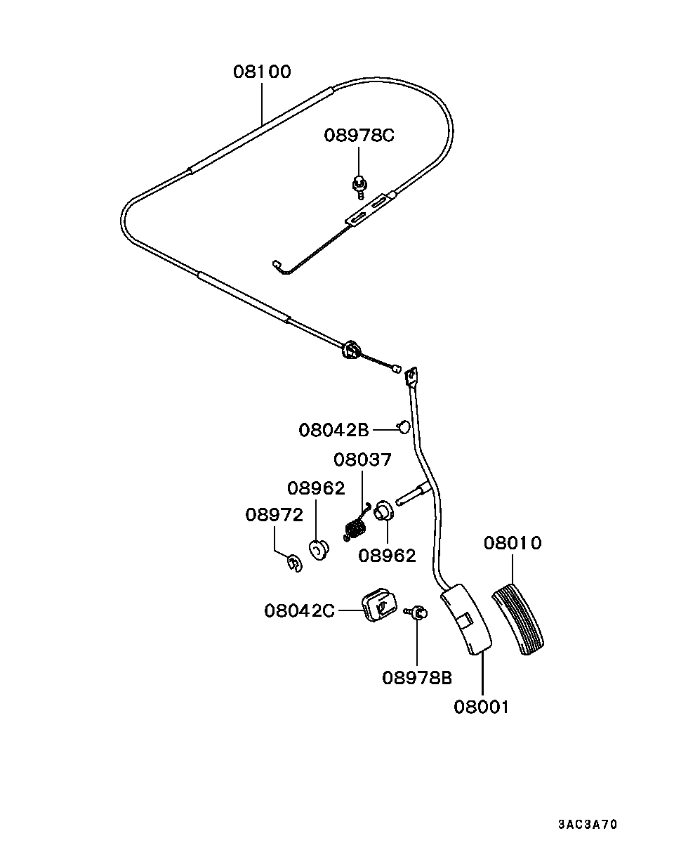 Mitsubishi MR915721 - Kaasuvaijeri inparts.fi