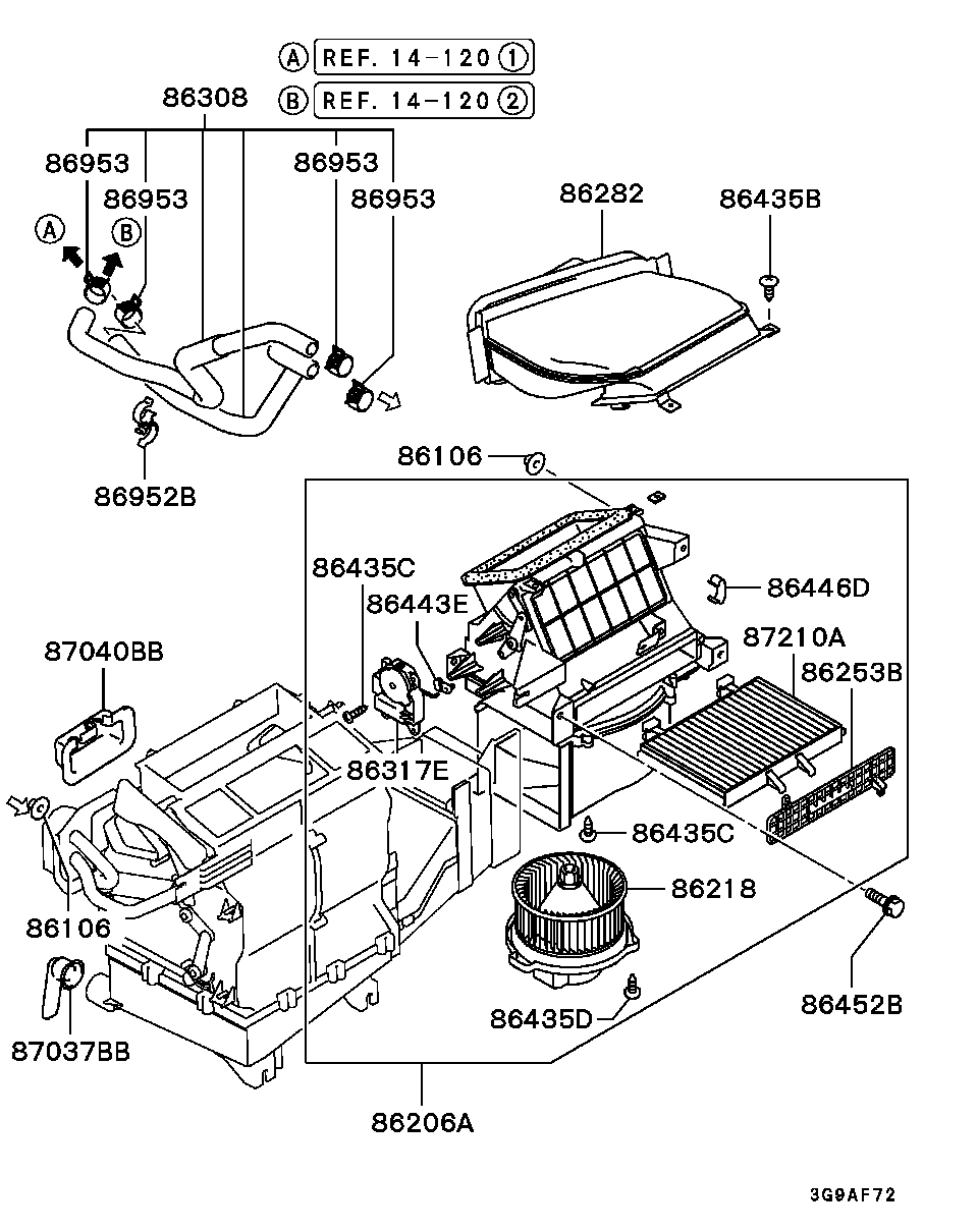 Mitsubishi MR398725 - Sisätilapuhallin inparts.fi