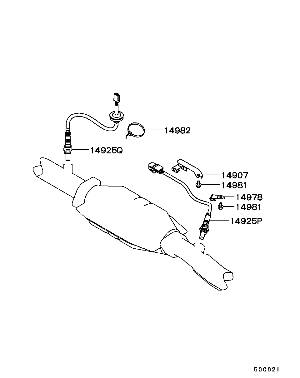 Mitsubishi MD348460 - Lambdatunnistin inparts.fi