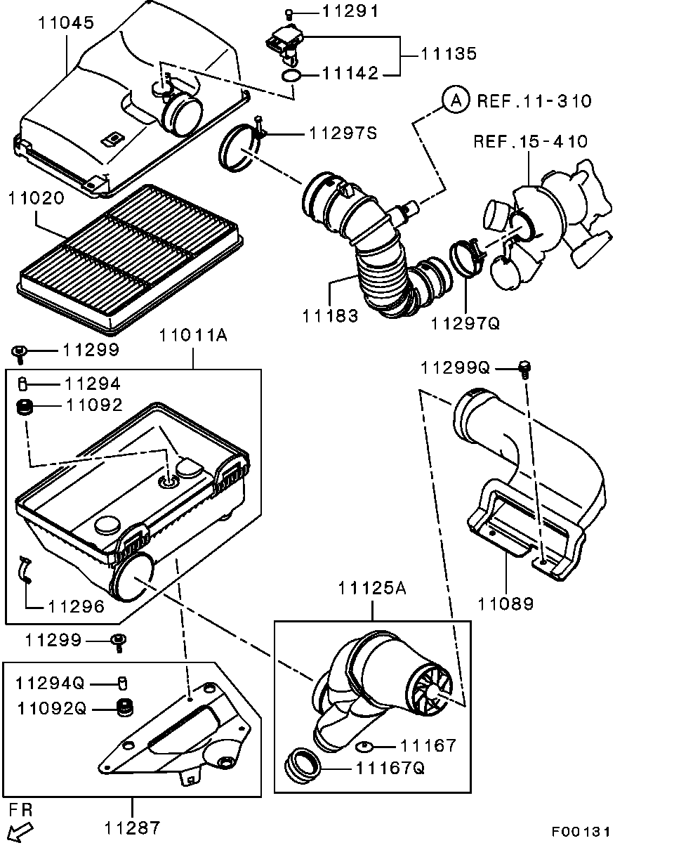 Mitsubishi 1525A016 - Ilmamassamittari inparts.fi