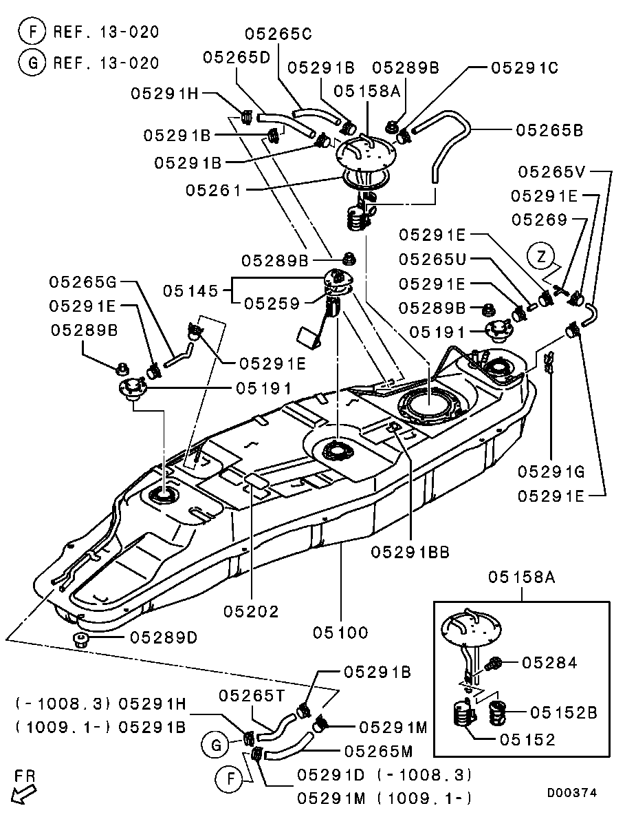 Mitsubishi MR556587 - Polttoainesuodatin inparts.fi