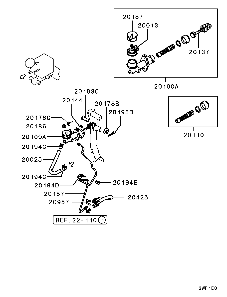 Mitsubishi MR129751 - Jarruletku inparts.fi