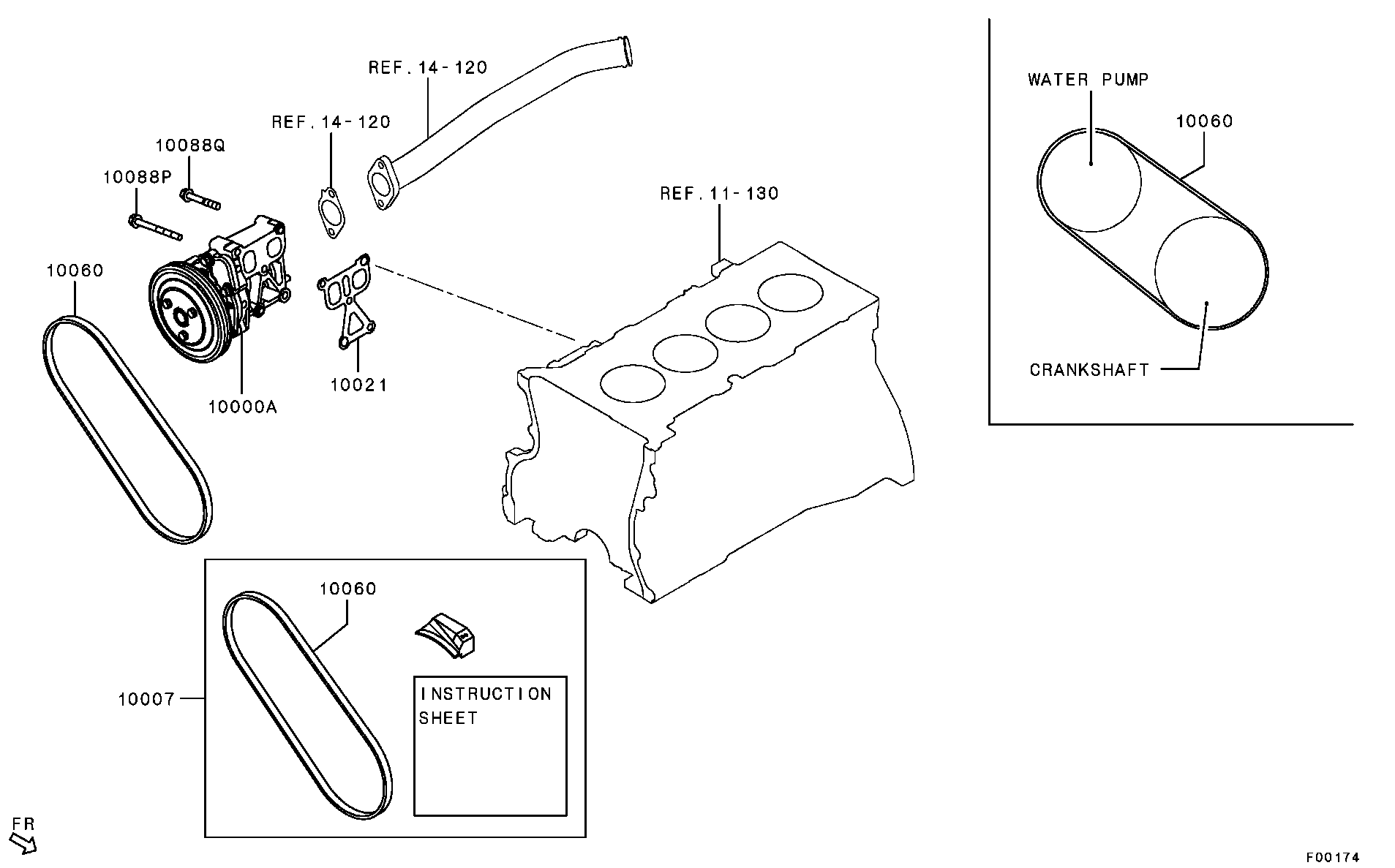 Mitsubishi 1300A110 - Vesipumppu inparts.fi