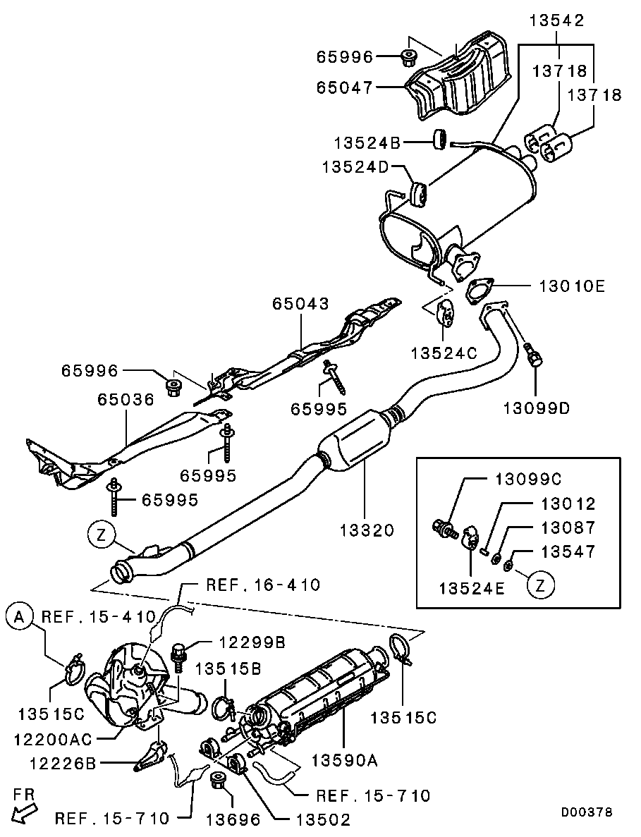 Mitsubishi 1584A254 - Putkenliitin, pakoputkisto inparts.fi