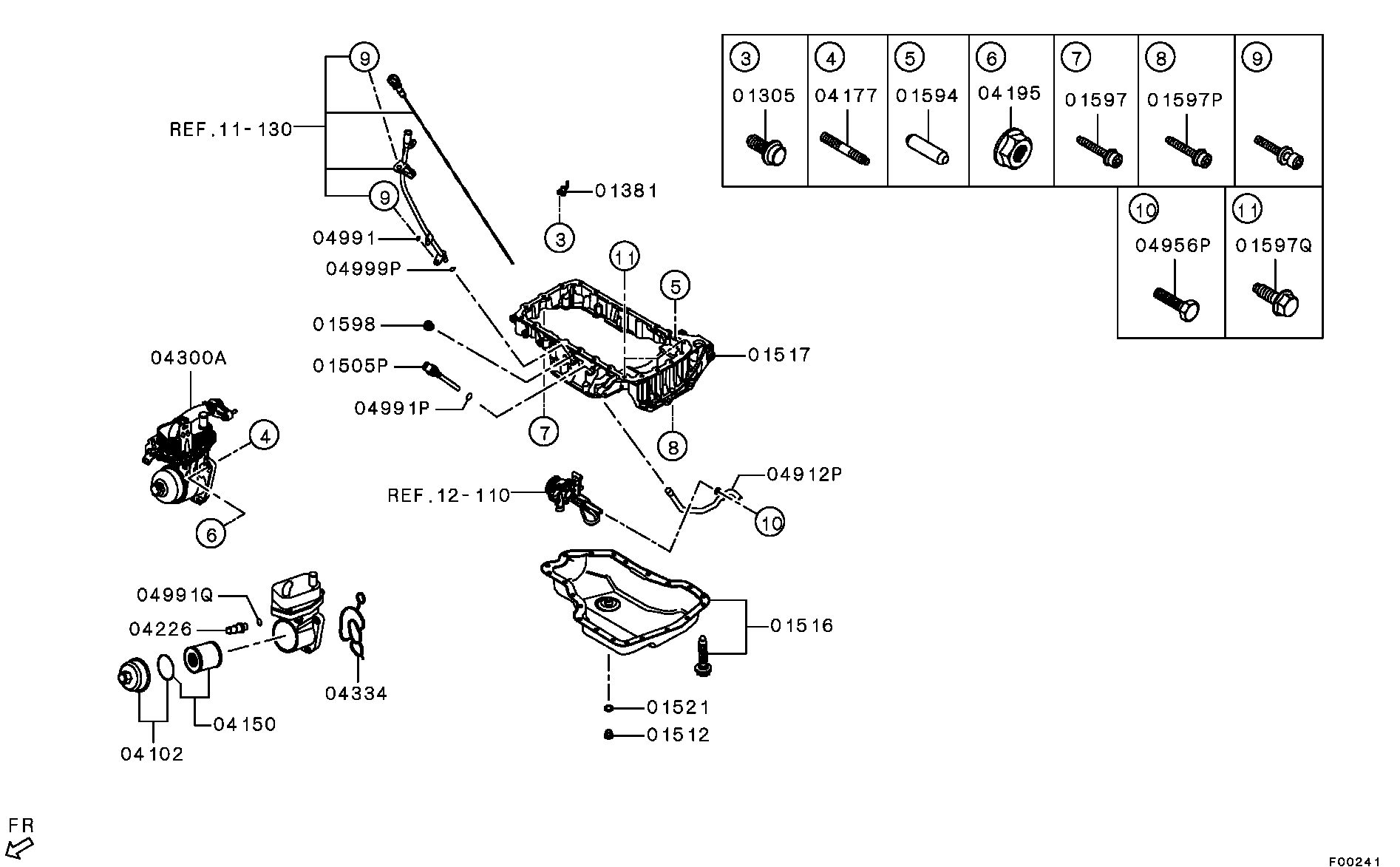 Mitsubishi MN982419 - Öljynsuodatin inparts.fi