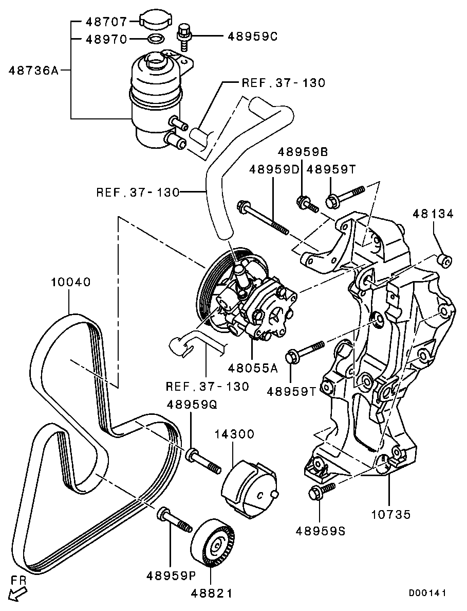 Mitsubishi 1341A020 - Ohjainrulla, moniurahihna inparts.fi