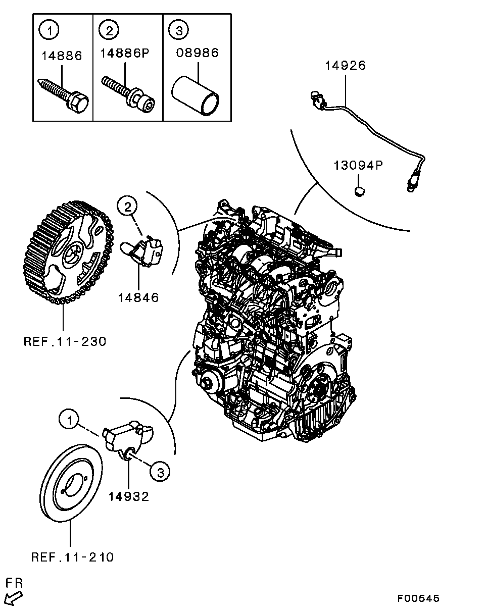 Mitsubishi MN982271 - Tunnistin, nokka-akselin ajoitus inparts.fi