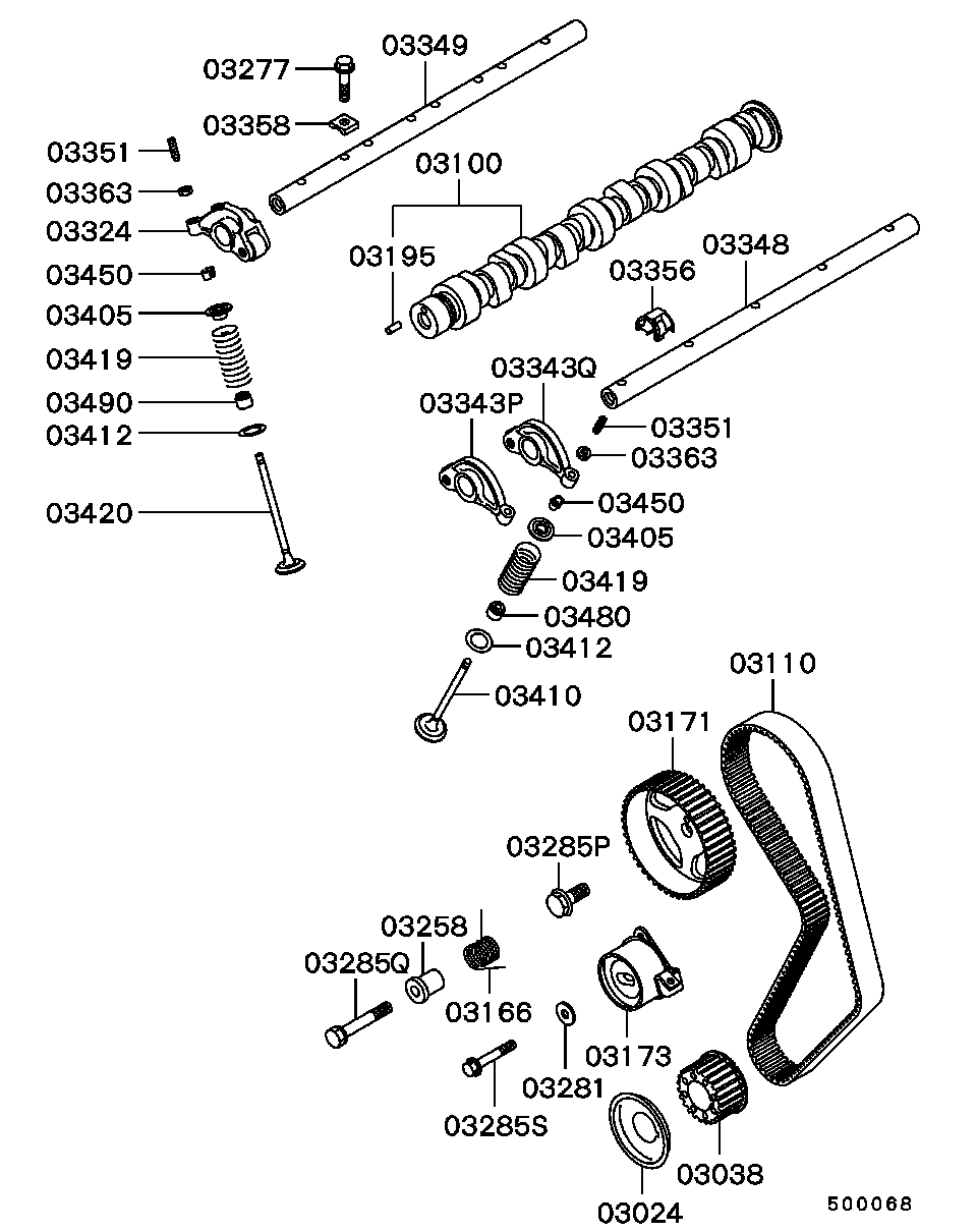 Mitsubishi MD184303 - Tiiviste, venttiilivarsi inparts.fi