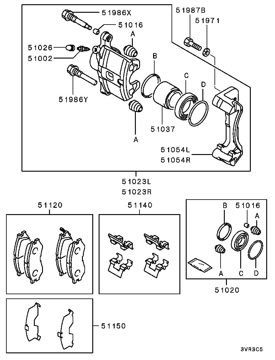 Mitsubishi MR389597 - Jarrupala, levyjarru inparts.fi