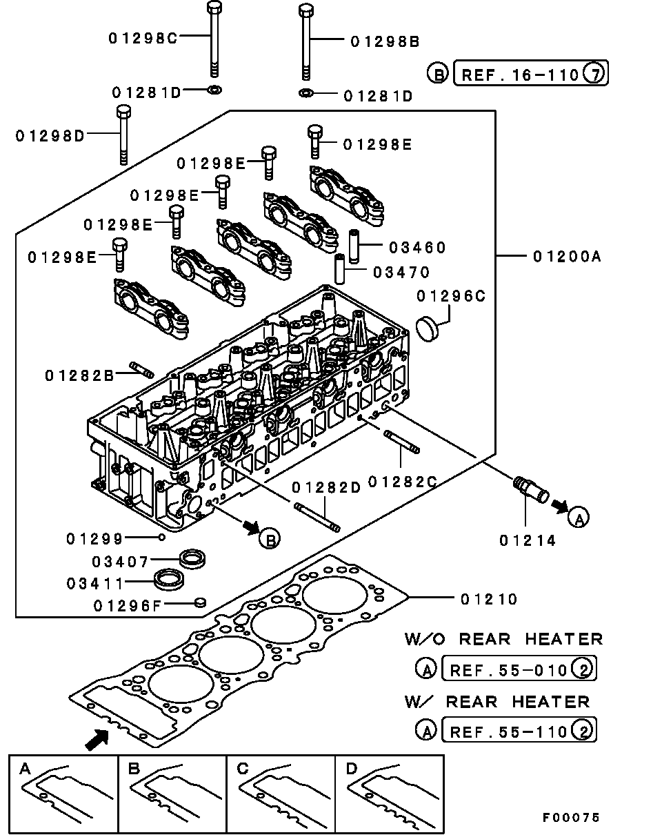 Mitsubishi ME204200 - Sylinterikansi inparts.fi