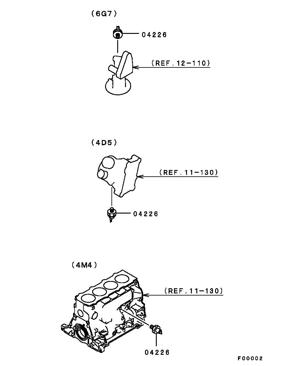 Mitsubishi MC-840219 - Tunnistin, öljynpaine inparts.fi