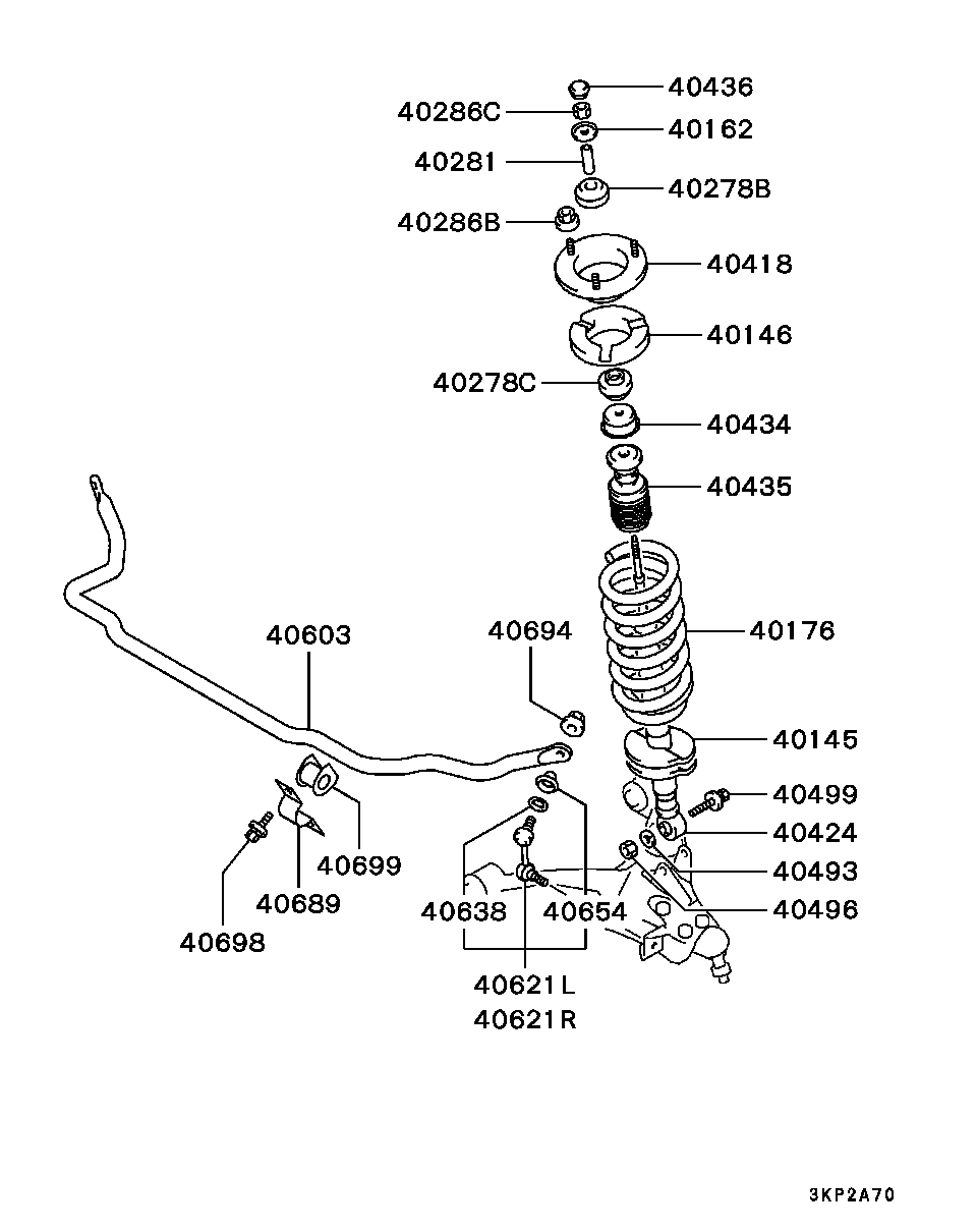 Mitsubishi 4062A002 - Iskunvaimennin inparts.fi