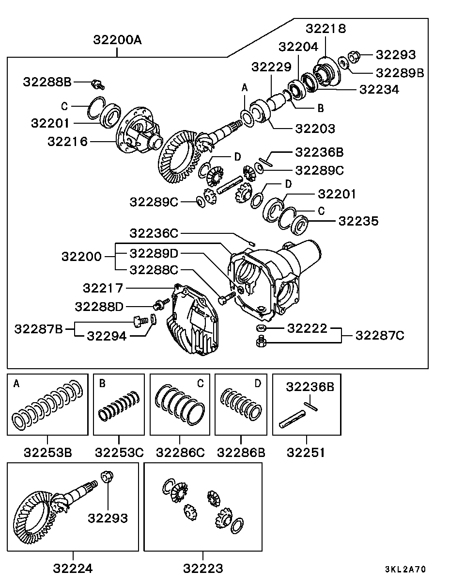 Mitsubishi MR470683 - Keskilaakeri, vetoakseli inparts.fi