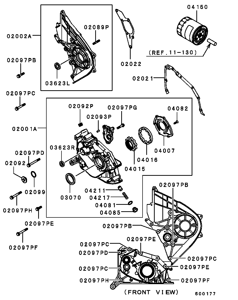 Mitsubishi MD326489 - Öljynsuodatin inparts.fi