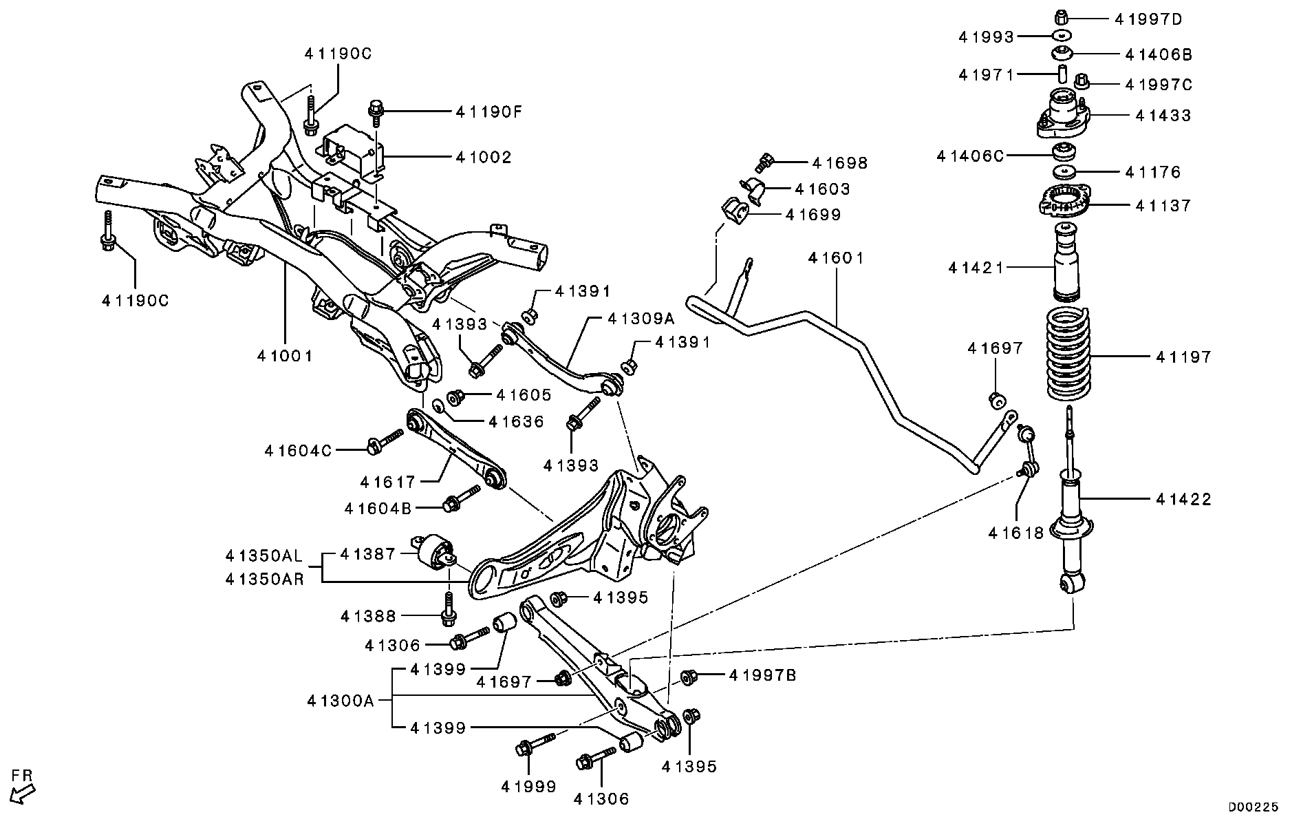 Mitsubishi 4162A429 - Iskunvaimennin inparts.fi