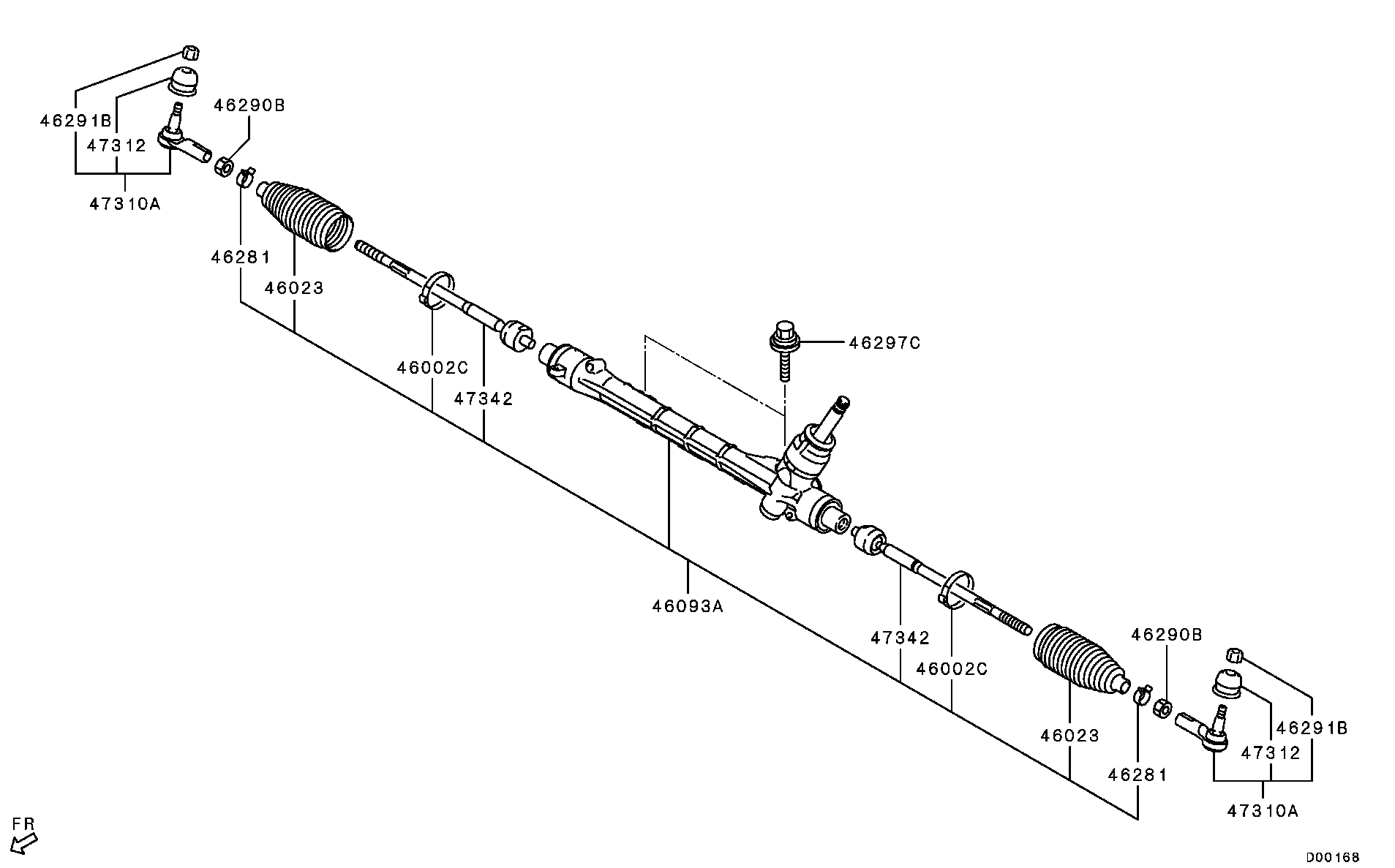 Mitsubishi 4422A052 - Raidetangon pää inparts.fi