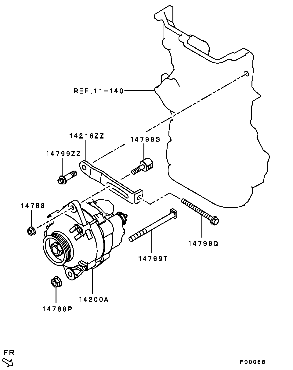 Mitsubishi MN155953 - Laturi inparts.fi