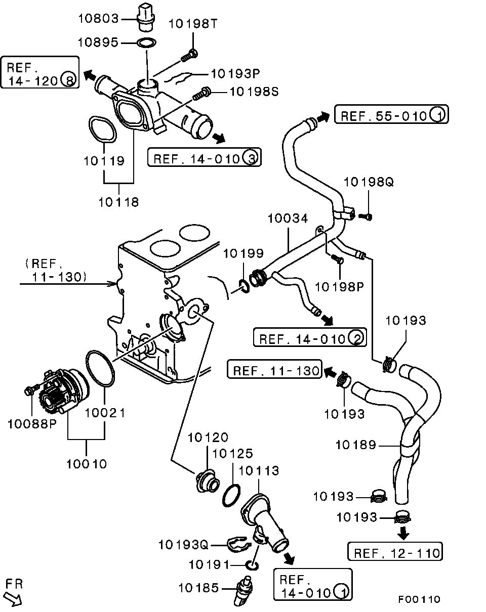 Mitsubishi MN-980152 - Tunnistin, jäähdytysnesteen lämpötila inparts.fi