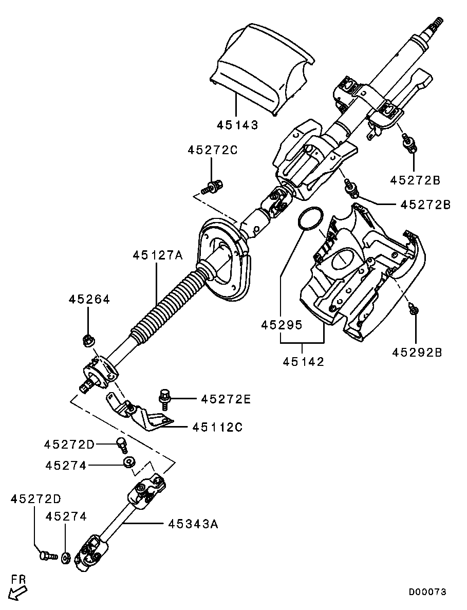 Mitsubishi 4401A148 - Nivel, pitkittäisakseli inparts.fi