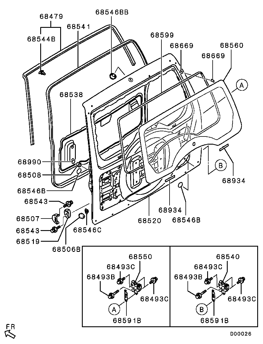 Mitsubishi 5825A010 - Takalasi inparts.fi