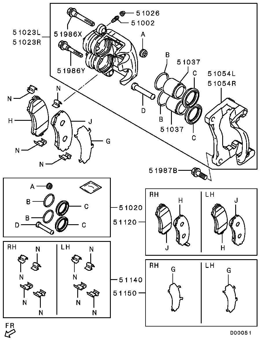 Mitsubishi 4605A471 - Jarrupala, levyjarru inparts.fi