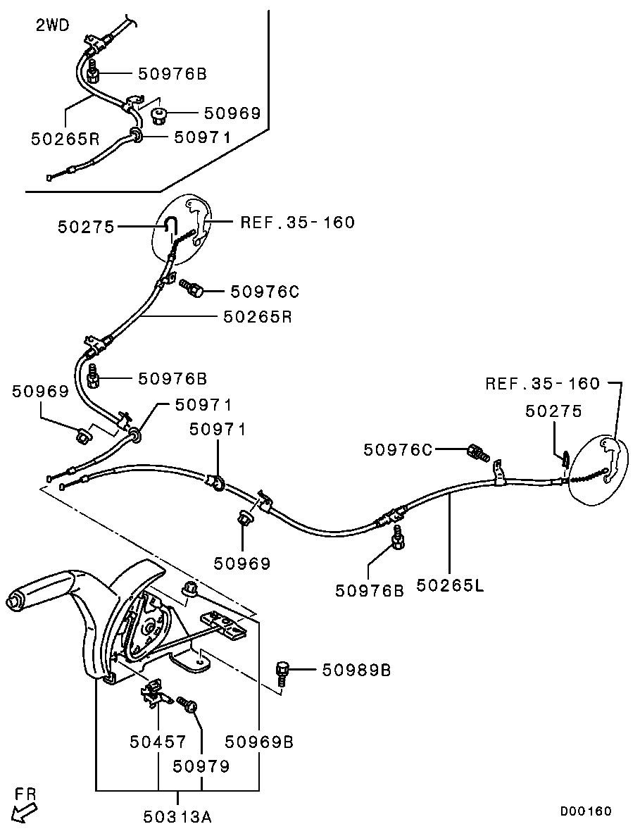 Mitsubishi 4820A104 - Vaijeri, seisontajarru inparts.fi