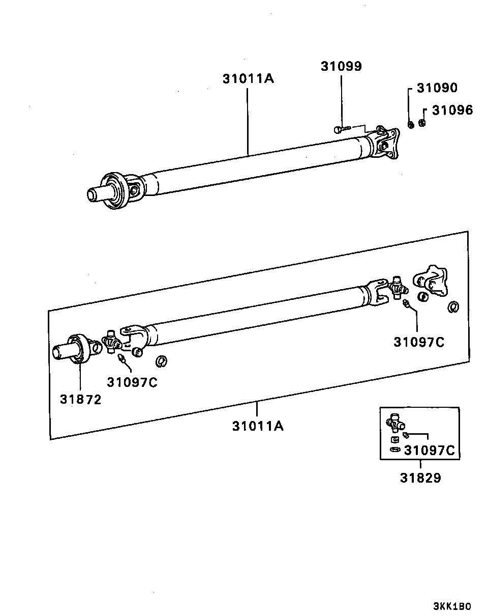 Mitsubishi MB000267 - Nivel, pitkittäisakseli inparts.fi